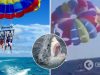 На курорте Красного моря акула выпрыгнула из воды и откусила пятку парапланеристу. Видео момента