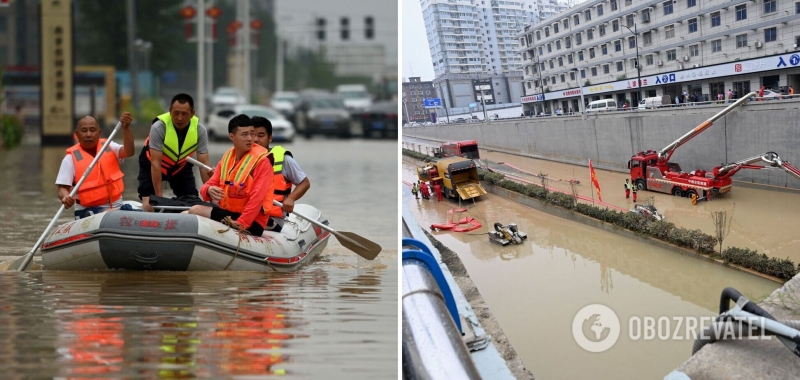 Количество жертв наводнения в Китае возросло до 51 человека, к побережью приближается тайфун. Видео