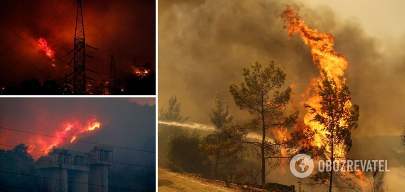 В Турции лесные пожары охватили ТЭЦ, власти начали эвакуацию. Фото и видео