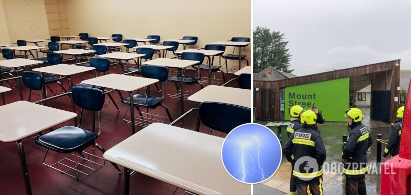 В Англии во время ливня в школу ударила молния, детей срочно эвакуировали