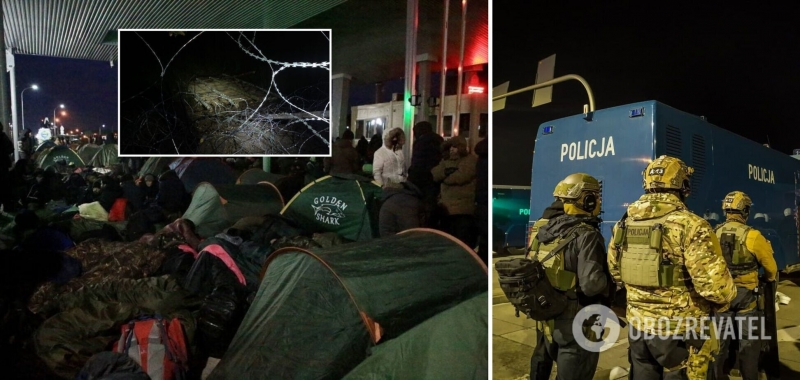 Палаточный лагерь на КПП и новая попытка прорыва: что происходит на границе Беларуси с Польшей. Фото и видео