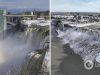 Арктический шторм заморозил подножие Ниагарского водопада: атмосферные фото