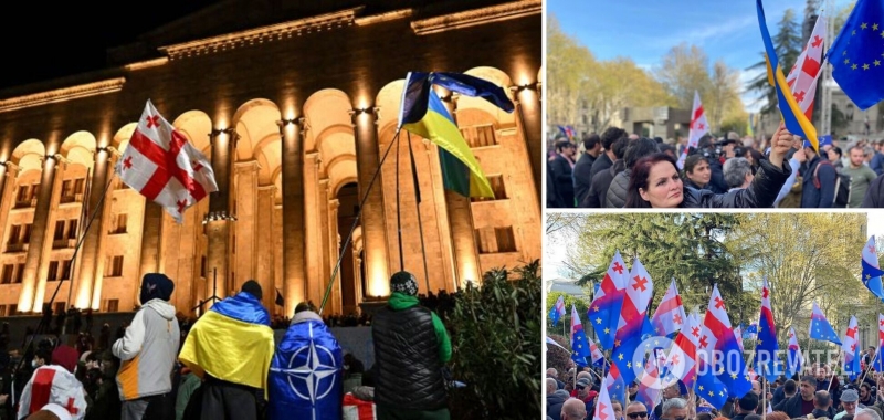 В поддержку Саакашвили и европейского курса Грузии: в Тбилиси прошел антиправительственный митинг
