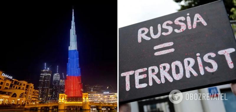 ''Мир, что с тобой не так?'' Бурдж-Халифа в день России подсветили триколором, в сети возмущены. Видео