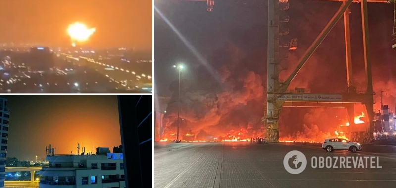 В порту Дубая прогремел мощный взрыв. Фото и видео